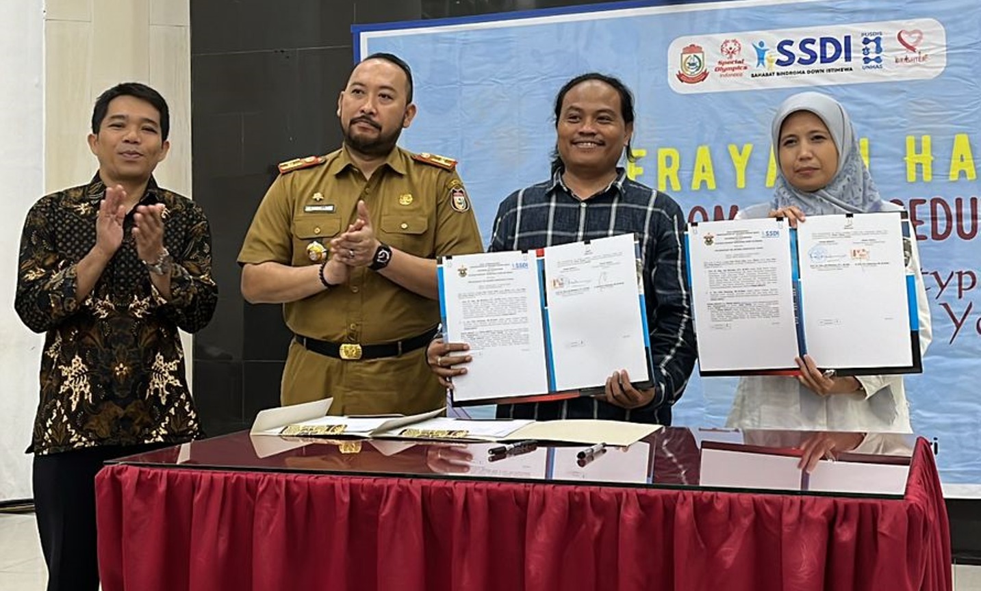 Rayakan Hari Sindroma Down Sedunia, UNHAS dan SSDI Tandatangani MOU dan MOA