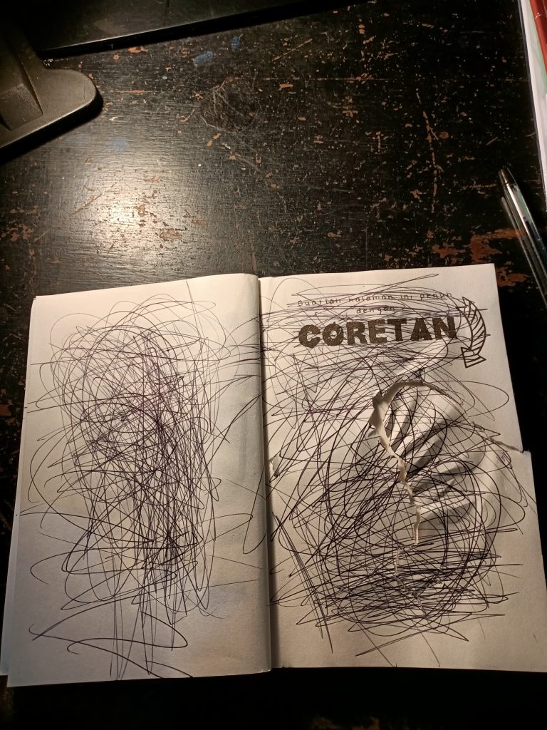 Beginilah rupa isi kepala yang tak bisa dijelaskan dengan kata-kata.
Coretan tak beraturan.
Kemarahan yang tak tahu ke mana harus dibuang.
Tangan yang gemetar menahan semuanya agar tidak meledak.

Tapi inilah aku, di titik paling rapuh—yang justru menjadi awal dari keberanian untuk sembuh.
Mungkin bentuknya tak indah, tapi inilah suara yang akhirnya bisa keluar.
Sebab tak semua luka berdarah, dan tak semua sakit bisa terlihat.