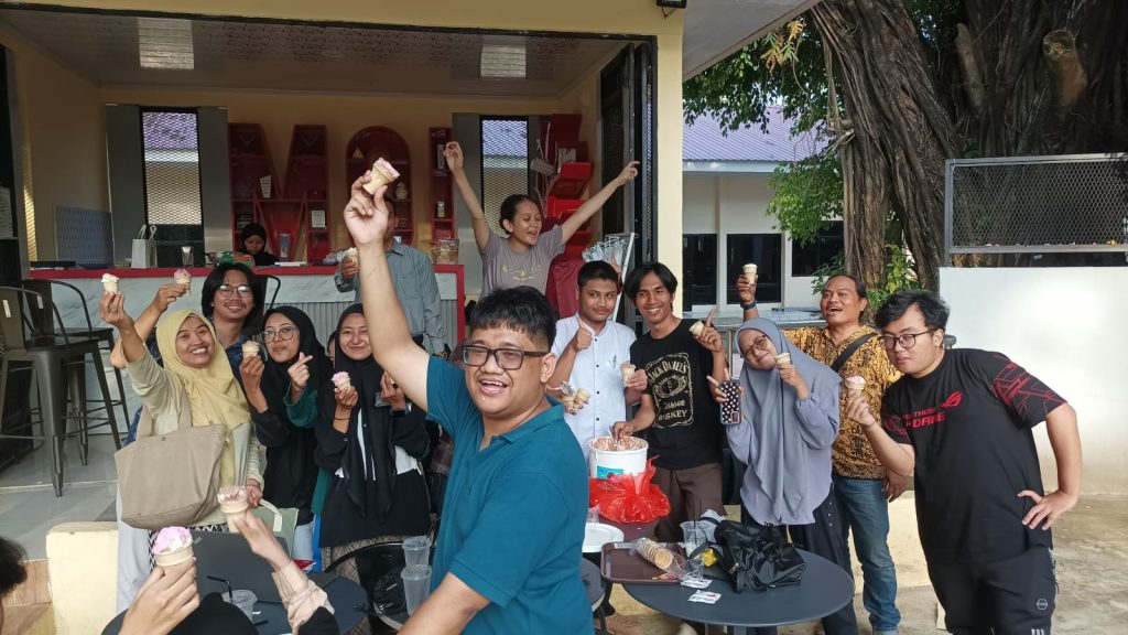 Bersantai setelah berlatih